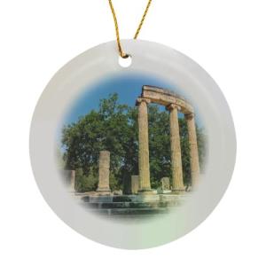 Ancient Greek Ruins Porcelain Ornament - Olympia