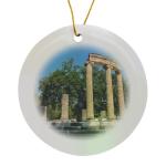 Ancient Greek Ruins Porcelain Ornament - Olympia