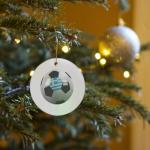 Soccer Ball Ornament with Greece Flag Design