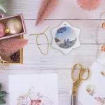 Greek Flag Fira Snowflake Porcelain Ornament