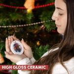 Ancient Greek Style Porcelain Circle Ornament