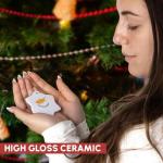 Cyprus Flag Snowflake Ornament with Olive Branches