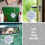 Greece Flag and Coat of Arms Snowflake Ornament