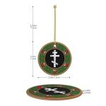 Greek Orthodox Cross Christmas Ornaments - Porcelain Decor