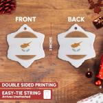 Cyprus Flag Snowflake Porcelain Ornament