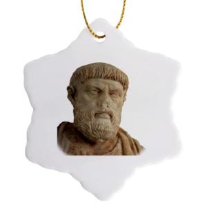 Aristotle Greek Philosopher Ornament - Snowflake Design