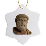 Aristotle Greek Philosopher Ornament - Snowflake Design