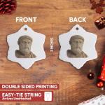 Aristotle Greek Philosopher Ornament - Snowflake Design