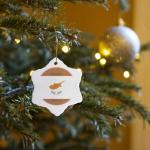 Cyprus Flag Snowflake Porcelain Ornament