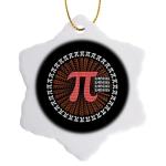 Greek Pi Day Snowflake Ornament - 3 Inch