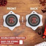 Greek Pi Day Snowflake Ornament - 3 Inch