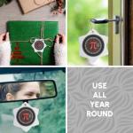 Greek Pi Day Snowflake Ornament - 3 Inch