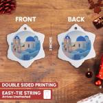 Greek Church Domes Snowflake Porcelain Ornament