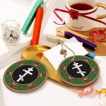 Greek Orthodox Cross Christmas Ornaments - Porcelain Decor