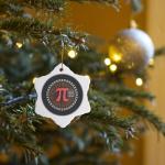 Greek Pi Day Snowflake Ornament - 3 Inch
