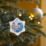 Greek Church Domes Snowflake Porcelain Ornament
