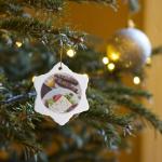 Greece Peloponnese Snowflake Ornament with Greek Food