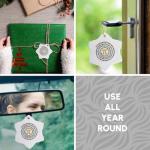 Yellow Greek Letter Pi Snowflake Ornament