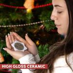 Gold Greek Key Geometric Pattern Snowflake Ornament