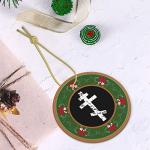 Greek Orthodox Cross Christmas Ornaments - Porcelain Decor