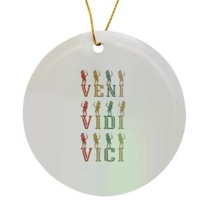 Ancient Greek Warrior Veni Vidi Vici Ornament