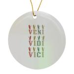 Ancient Greek Warrior Veni Vidi Vici Ornament