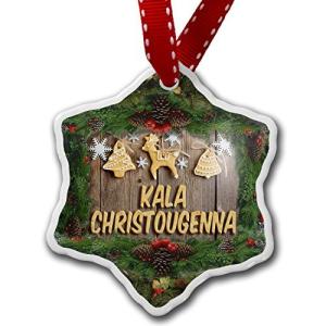 Greek Merry Christmas Ornament for Festive Cheer