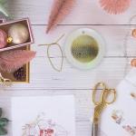 Gold Greek Key Pattern Porcelain Ornament