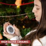 Black and Silver Greek Key Circle Ornament