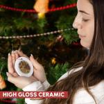 Gold Greek Key Pattern Porcelain Ornament