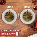 Gold Greek Key Pattern Porcelain Ornament