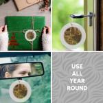 Gold Greek Key Pattern Porcelain Ornament