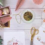 Gold Greek Key Pattern Porcelain Ornament