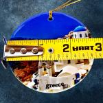 Santorini Porcelain Ornament - Greek Island Souvenir