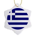 Greek Flag Ornament by 3dRose