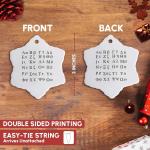 Greek Alphabet Snowflake Porcelain Ornament - 3 Inch