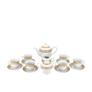 Greek Key 17-pc Tea Set in Gold