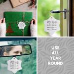 Greek Alphabet Snowflake Porcelain Ornament - 3 Inch