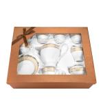 Greek Key 17-pc Tea Set in Gold
