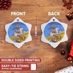 St George Greek Orthodox Snowflake Ornament 3 Inch