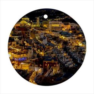 Santorini Christmas Porcelain Ornament Souvenir Gift