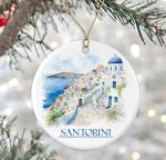 Santorini Blue Ornament - Perfect Gift for Travelers