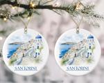 Santorini Blue Ornament - Perfect Gift for Travelers
