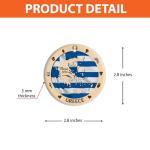 Greek Flag Ceramic Ornament for Christmas Tree