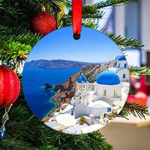 Ceramic Christmas Ornament - Greek Islands Decor