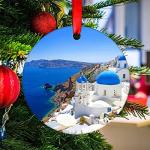 Ceramic Christmas Ornament - Greek Islands Decor