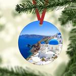 Ceramic Christmas Ornament - Greek Islands Decor