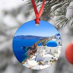 Ceramic Christmas Ornament - Greek Islands Decor