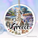 Greek Landmarks and Cultural Souvenir Ornament