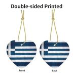 Personalized Greek Flag Heart Christmas Ornament